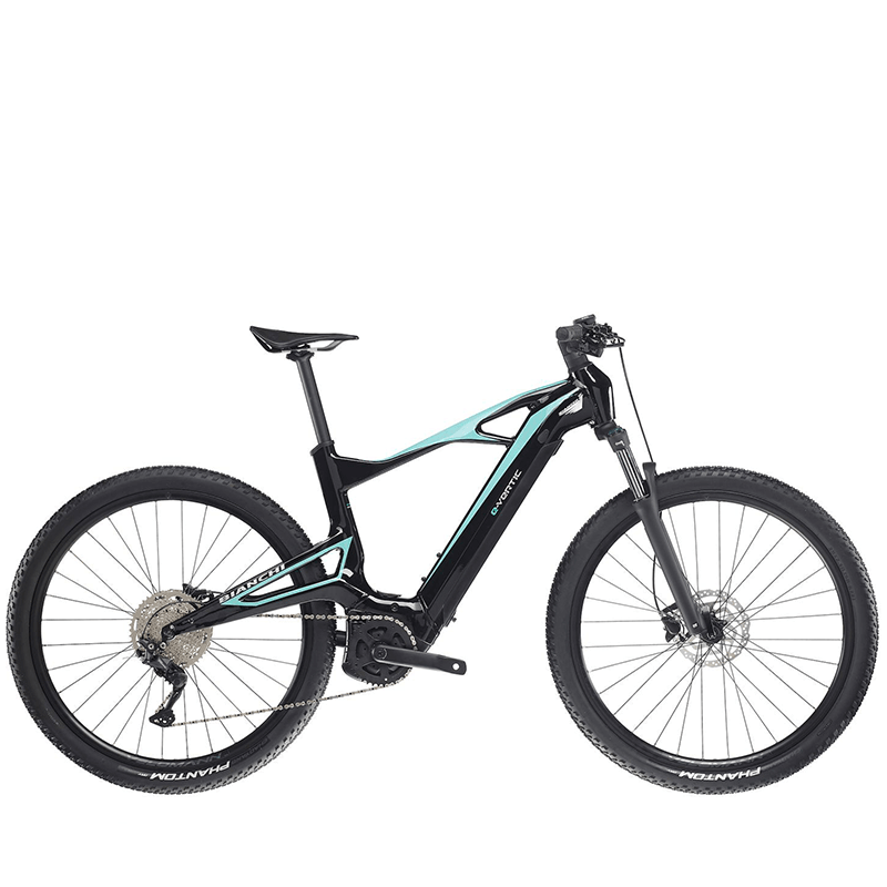 Bianchi E Vertic X Type Electric Mountain Bike Black Celeste