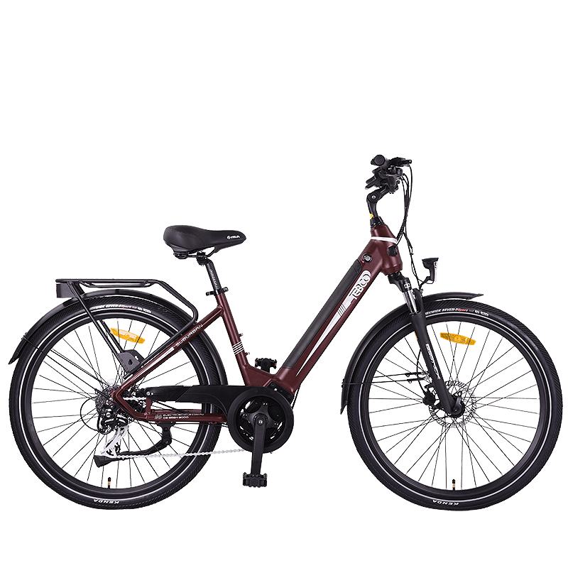 TEBCO Suburban Electric Bike - Plum - bikes.com.au
