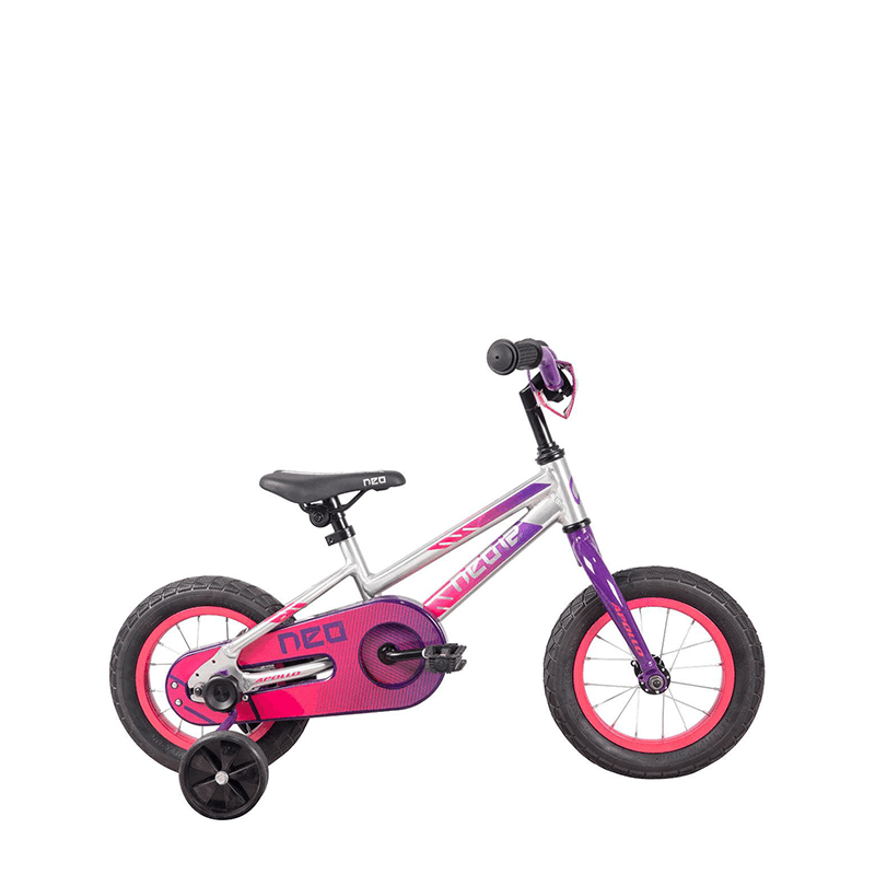 Apollo Neo+ 12" Kids Bikes - Brushed Alloy / Purple / Pink Fade - bikes.com.au