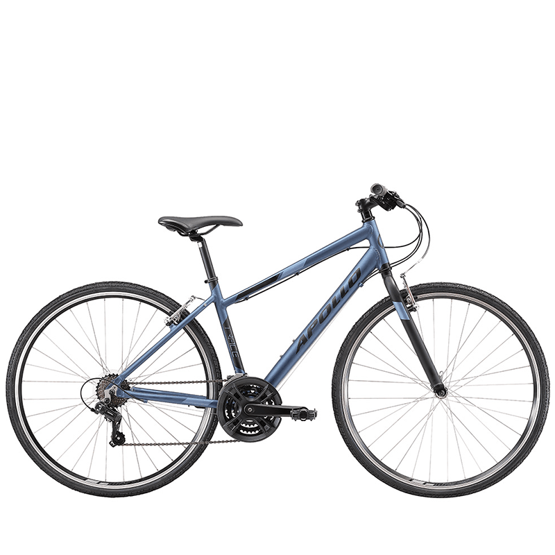 Apollo Trace 10 WS Commuter Bike - Matt Slate/Black/Ice Blue - bikes.com.au