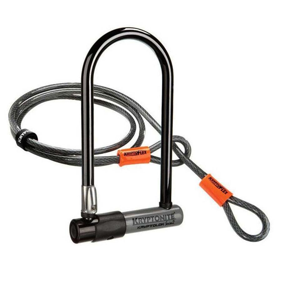Kryptonite KryptoLok Series 2 STD Key U-Lock with Flex Cable - bikes.com.au