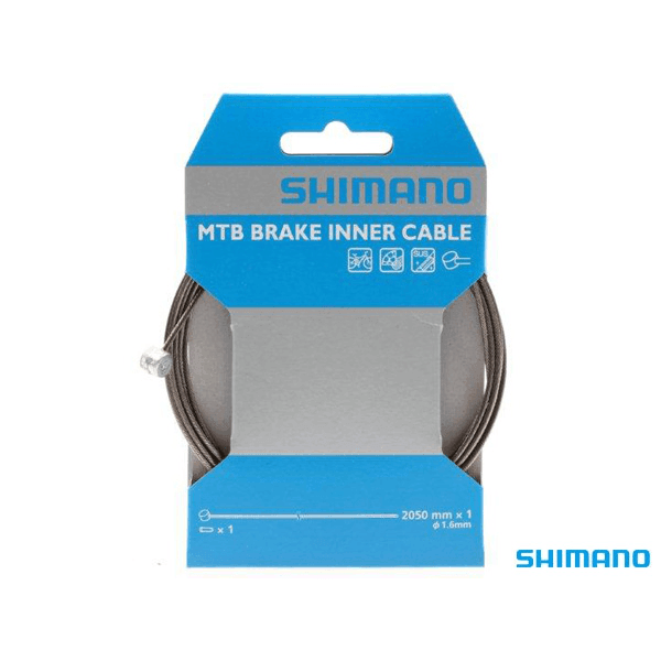 Shimano BRAKE CABLE - MTB 1.6x2050mm STAINLESS - bikes.com.au