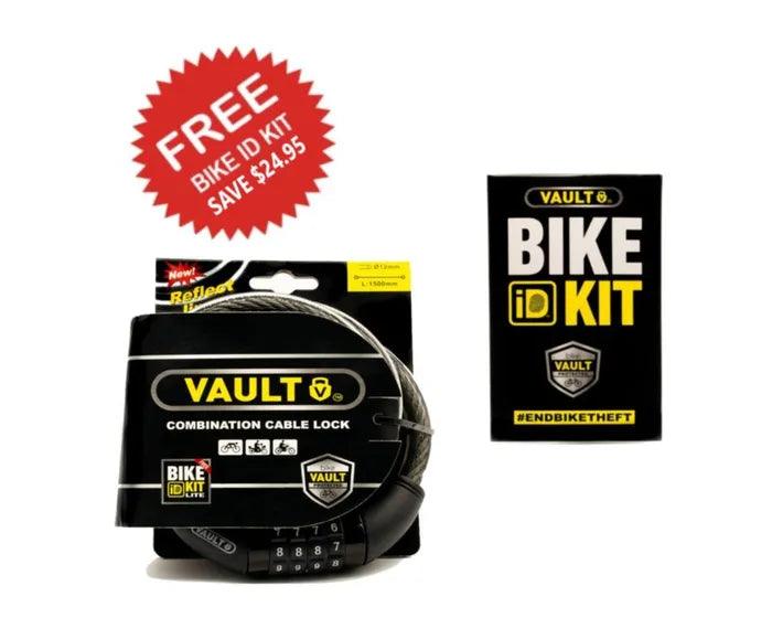 Vault Combination Cable Lock w/ Bike ID Kit - bikes.com.au