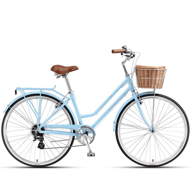 Blue bike with basket hotsell