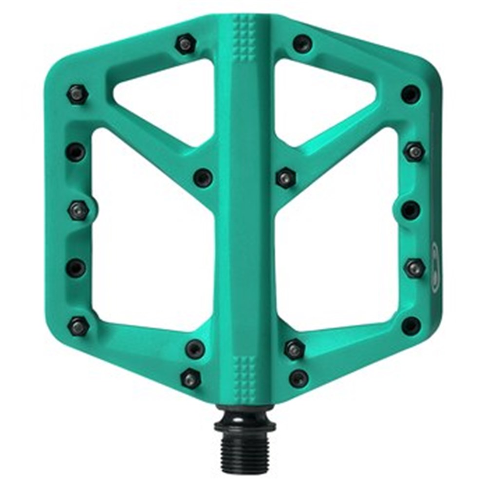 CrankBrothers Stamp 1 Large Bike Flat Pedals - Turquoise - Bikes.com.au