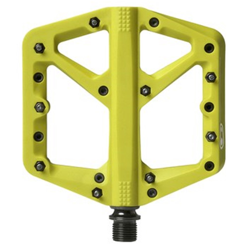 CrankBrothers Stamp 1 Large Bike Flat Pedals - Citron - Bikes.com.au