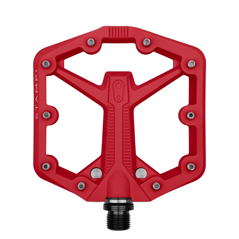 CrankBrothers Stamp 1 Small Gen 2 Bike Flat Pedals - Red - Bikes.com.au