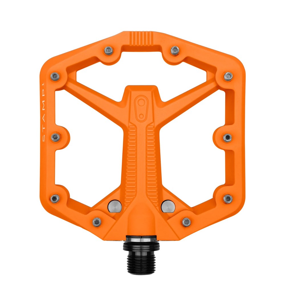 CrankBrothers Stamp 1 Small Gen 2 Bike Flat Pedals - Orange - Bikes.com.au