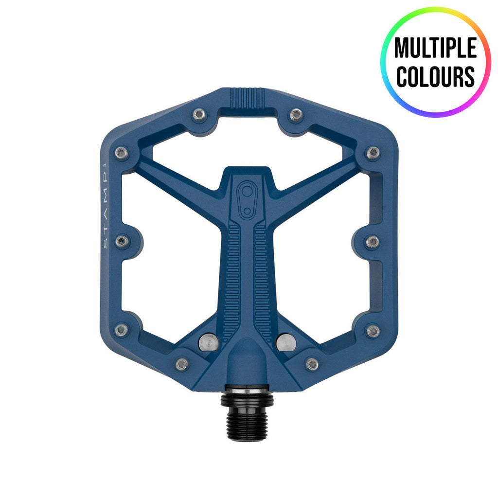 CrankBrothers Stamp 1 Small Gen 2 Bike Flat Pedals - Blue - Bikes.com.au