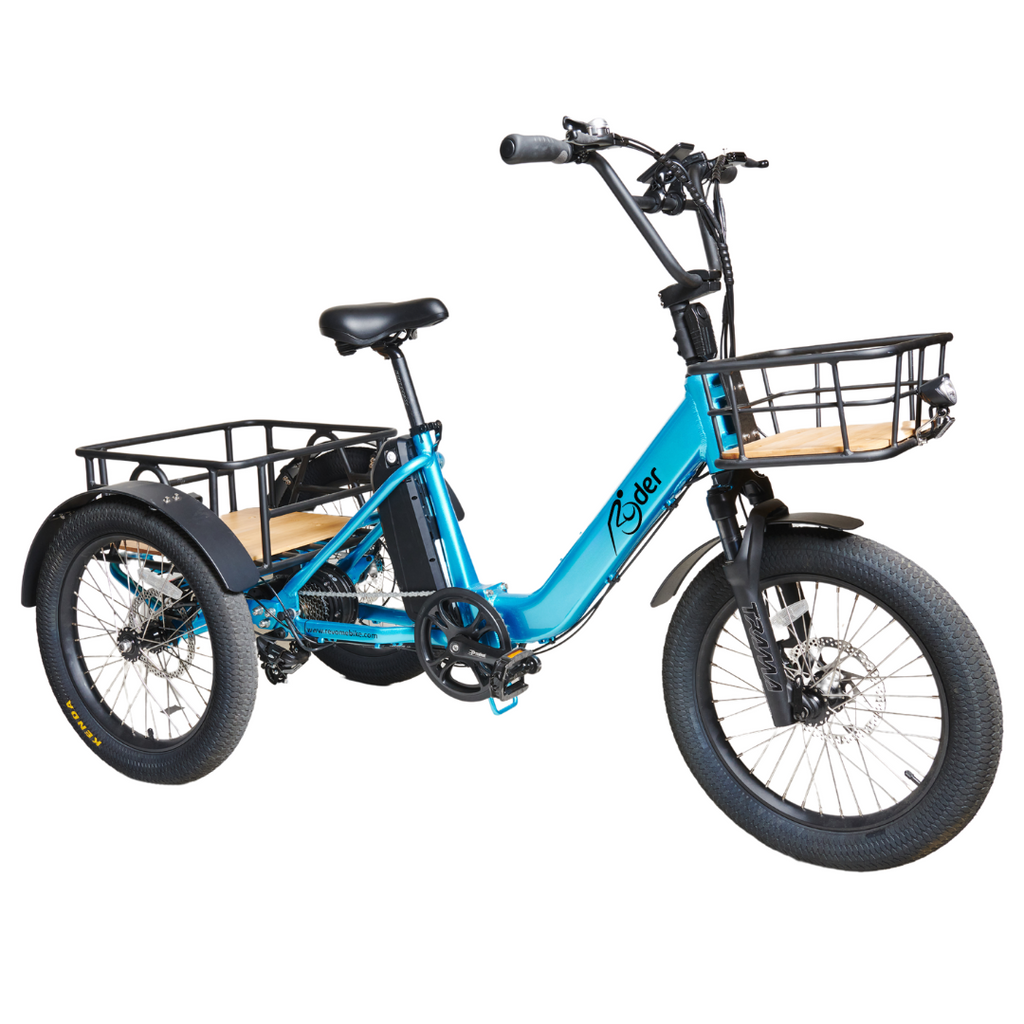 Ryder Mover Electic Trike - Metallic Blue Front Right