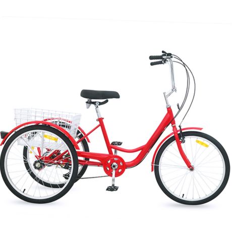 24 Tricycle 6 Speed - Red - bikes.com