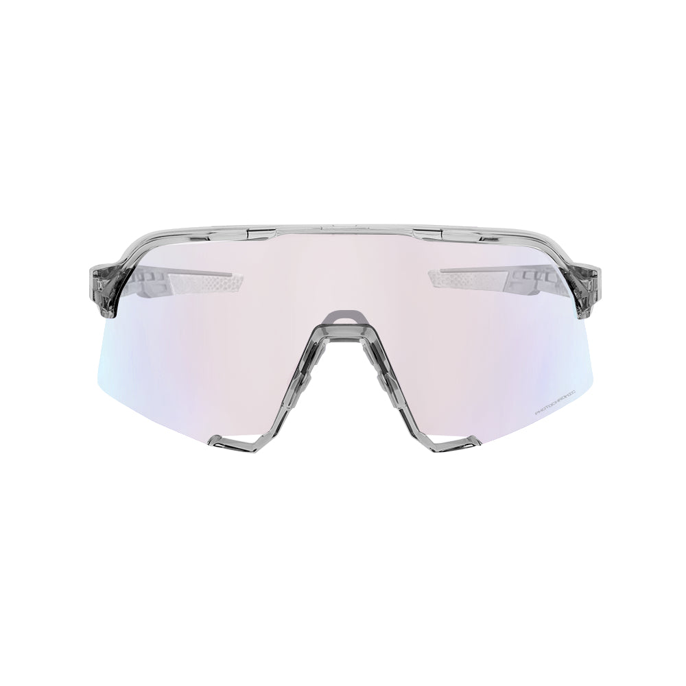 100% S3 Cycling Sunglasses - Polished Translucent Grey - Rose Gold Mirror Photochromic - Bikes.com.au