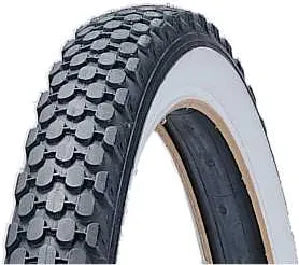 Duro TYRE 26 x 2.125 BLACK with WHITE WALL, Cruiser (57-559) - Bikes.com.au