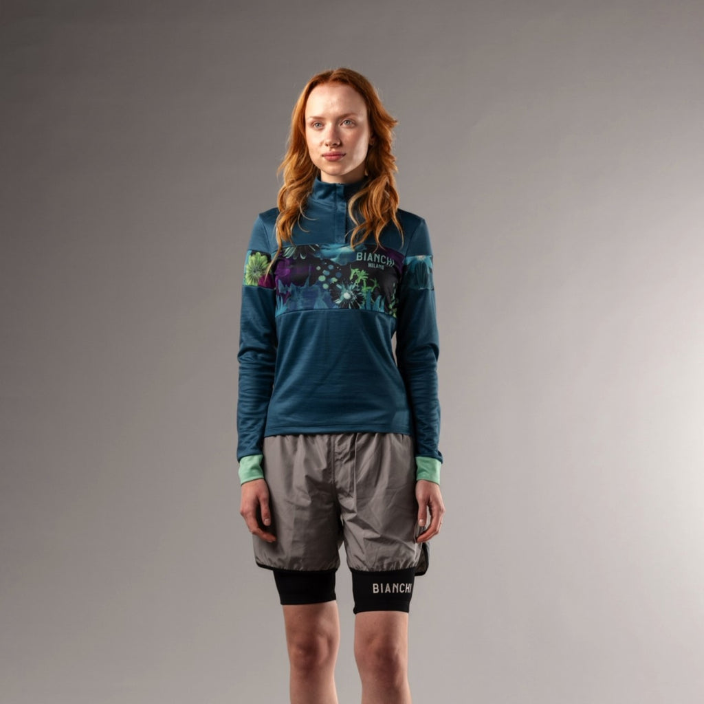 Bianchi Lifestyle Gravel Wool Thermo Jersey Women - Bikes.com.au