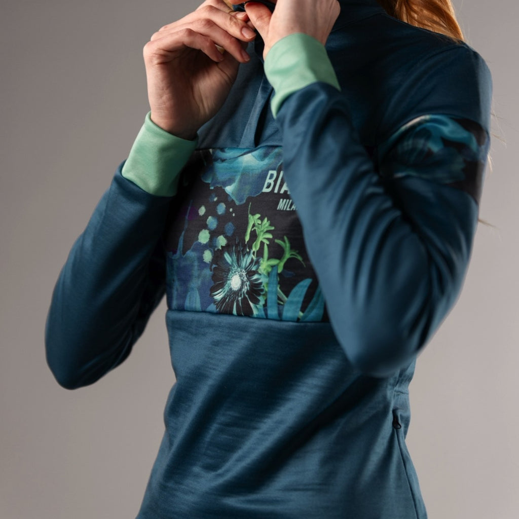 Bianchi Lifestyle Gravel Wool Thermo Jersey Women - Bikes.com.au