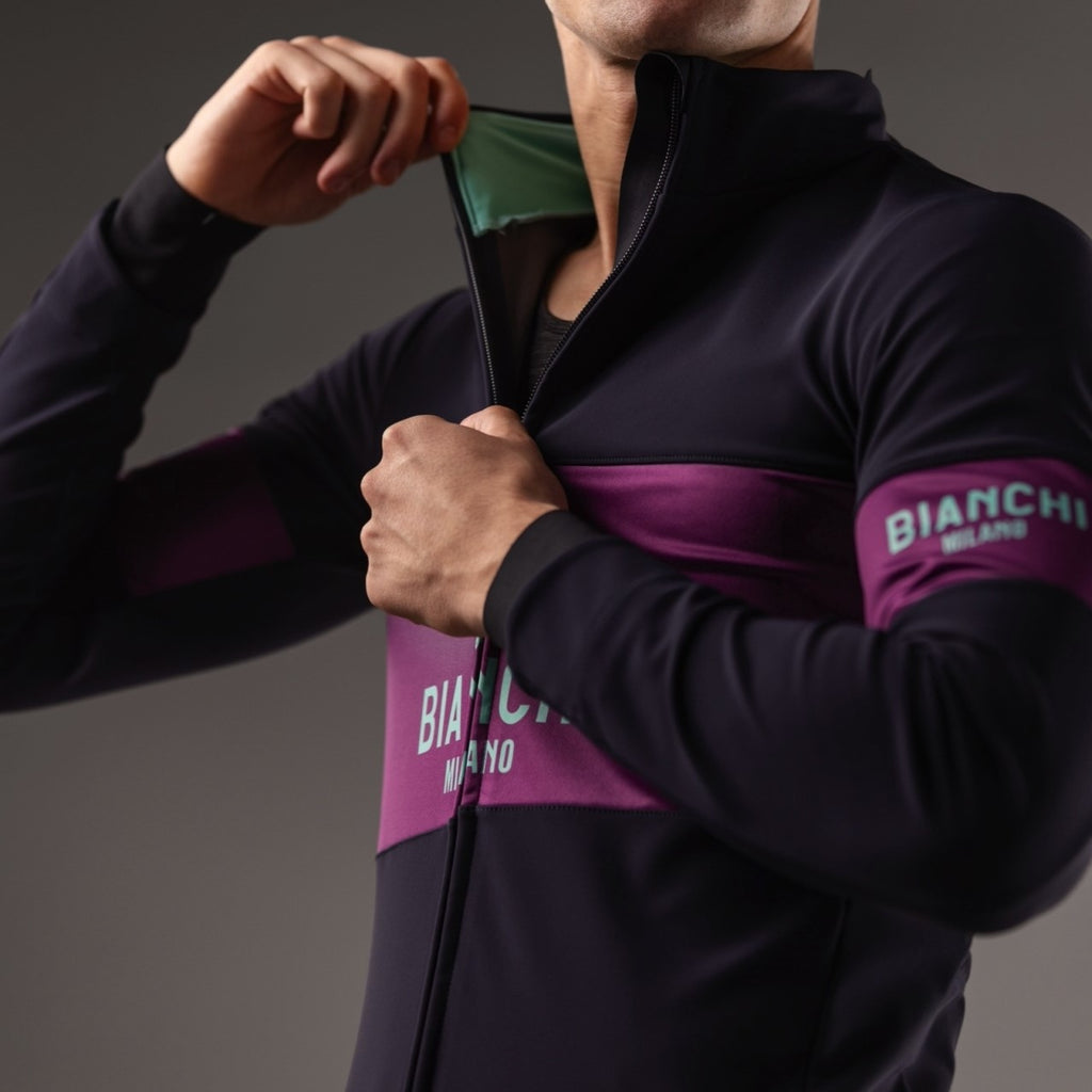 Bianchi Remastered Thermo Men's Jacket - Blue Purple - Bikes.com.au