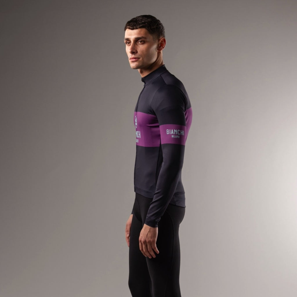 Bianchi Remastered Thermo Men's Jersey - Blue Purple - Bikes.com.au