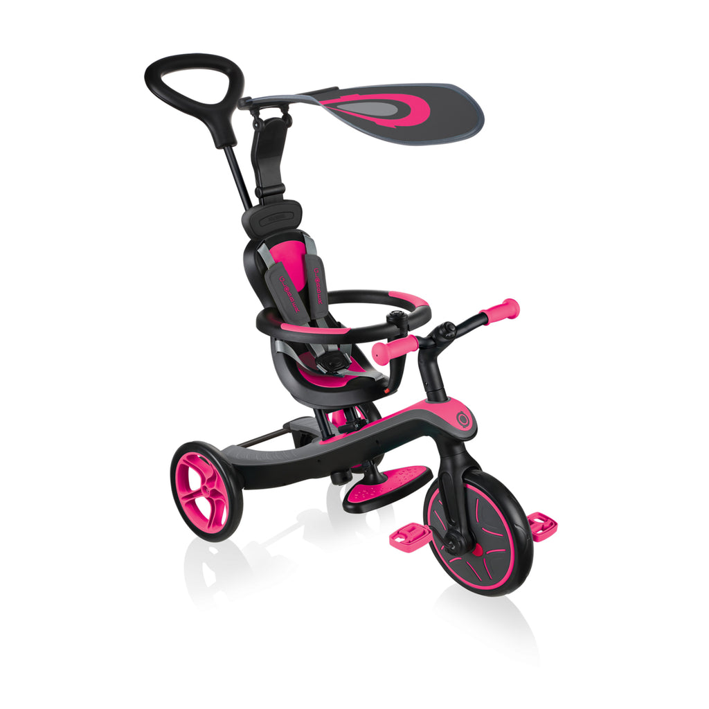 GLOBBER Explorer Kids Trike 4in1 - Pink - Bikes.com.au