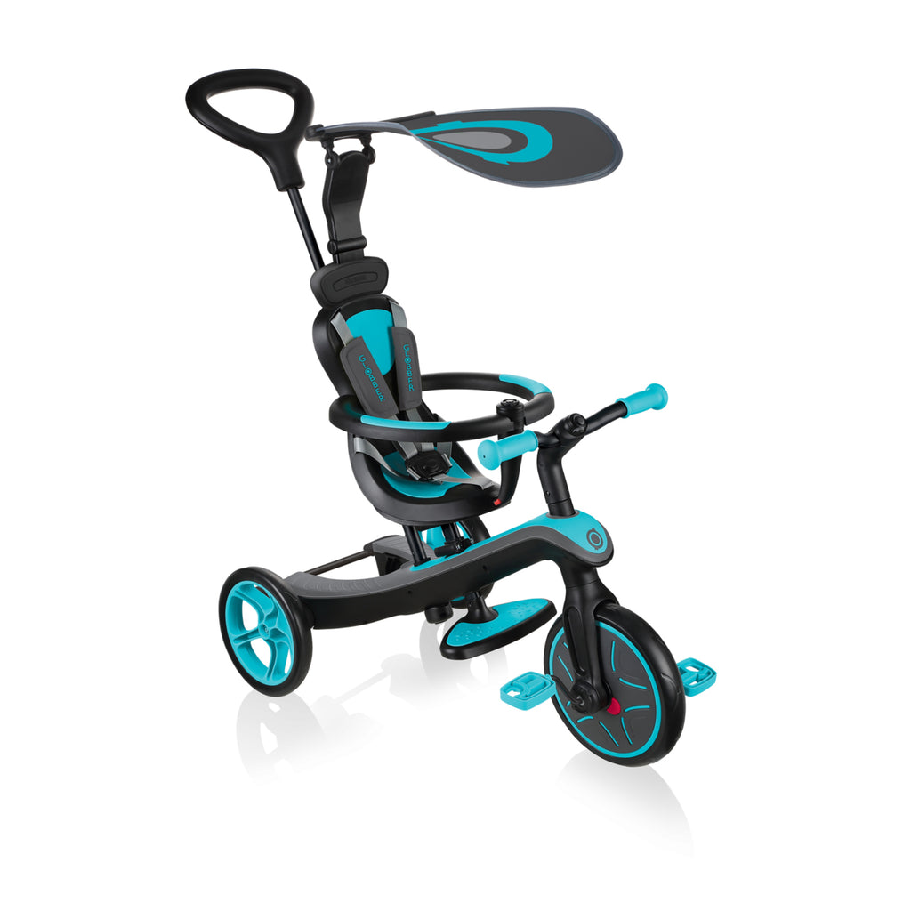 GLOBBER Explorer Kids Trike 4in1 - Teal - Bikes.com.au