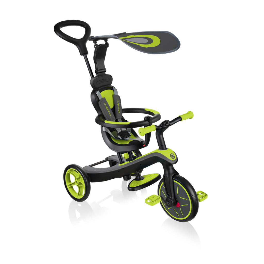 GLOBBER Explorer Kids Trike 4in1 - Lime Green - Bikes.com.au