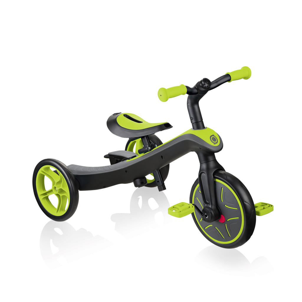 GLOBBER Explorer Kids Trike 4in1 - Lime Green - Bikes.com.au