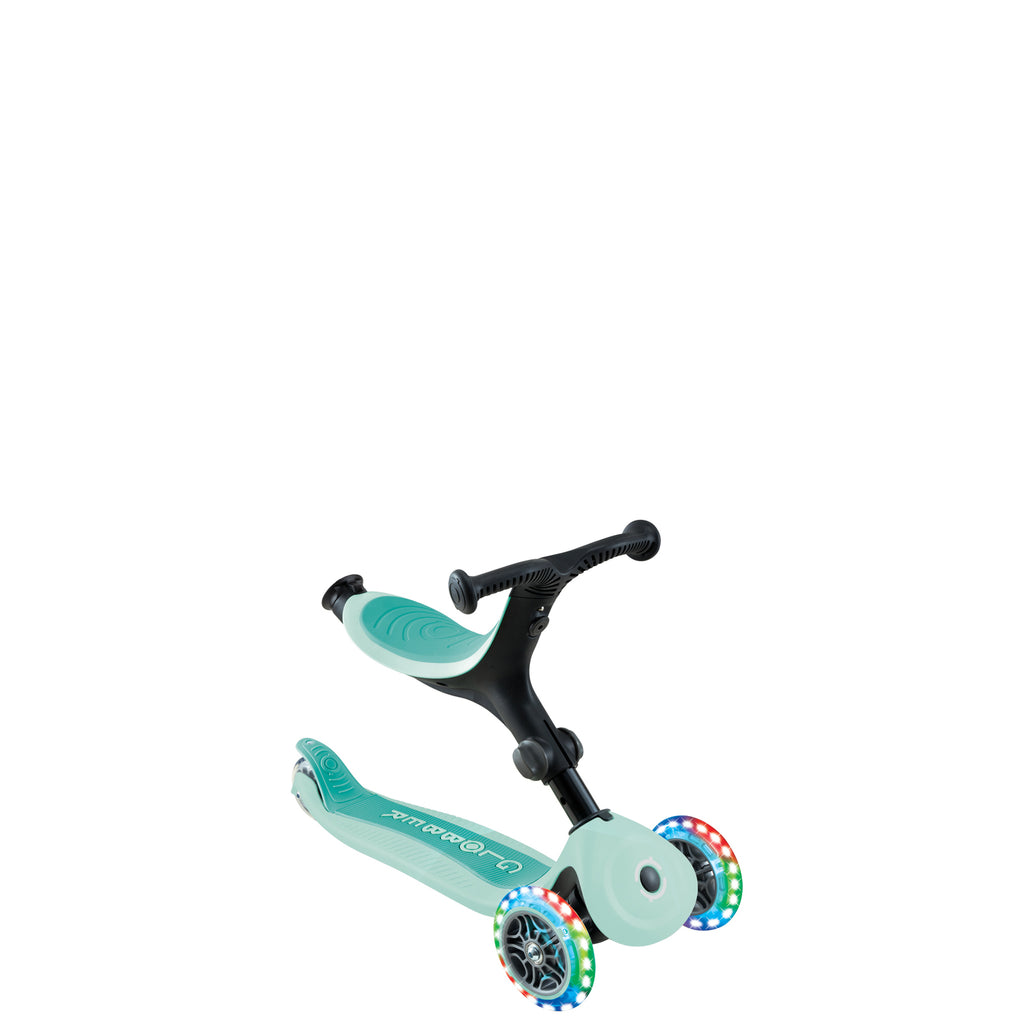 Globber Go Up Active Lights 360 3 Wheel Scooter - Mint Dark Mint Balance Bike