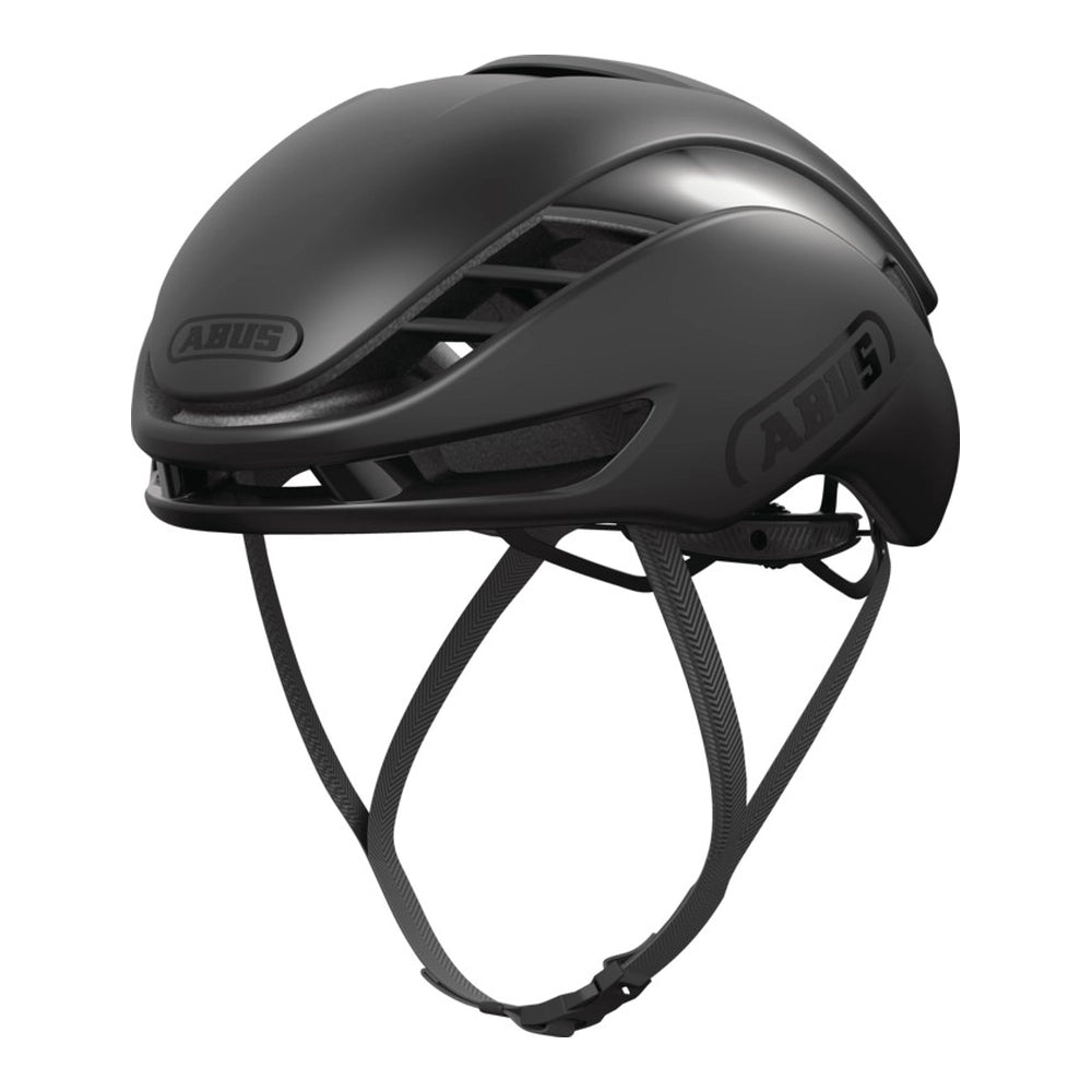 ABUS GameChanger 2.0 Aero Road Helmet - Velvet Black oblique front view