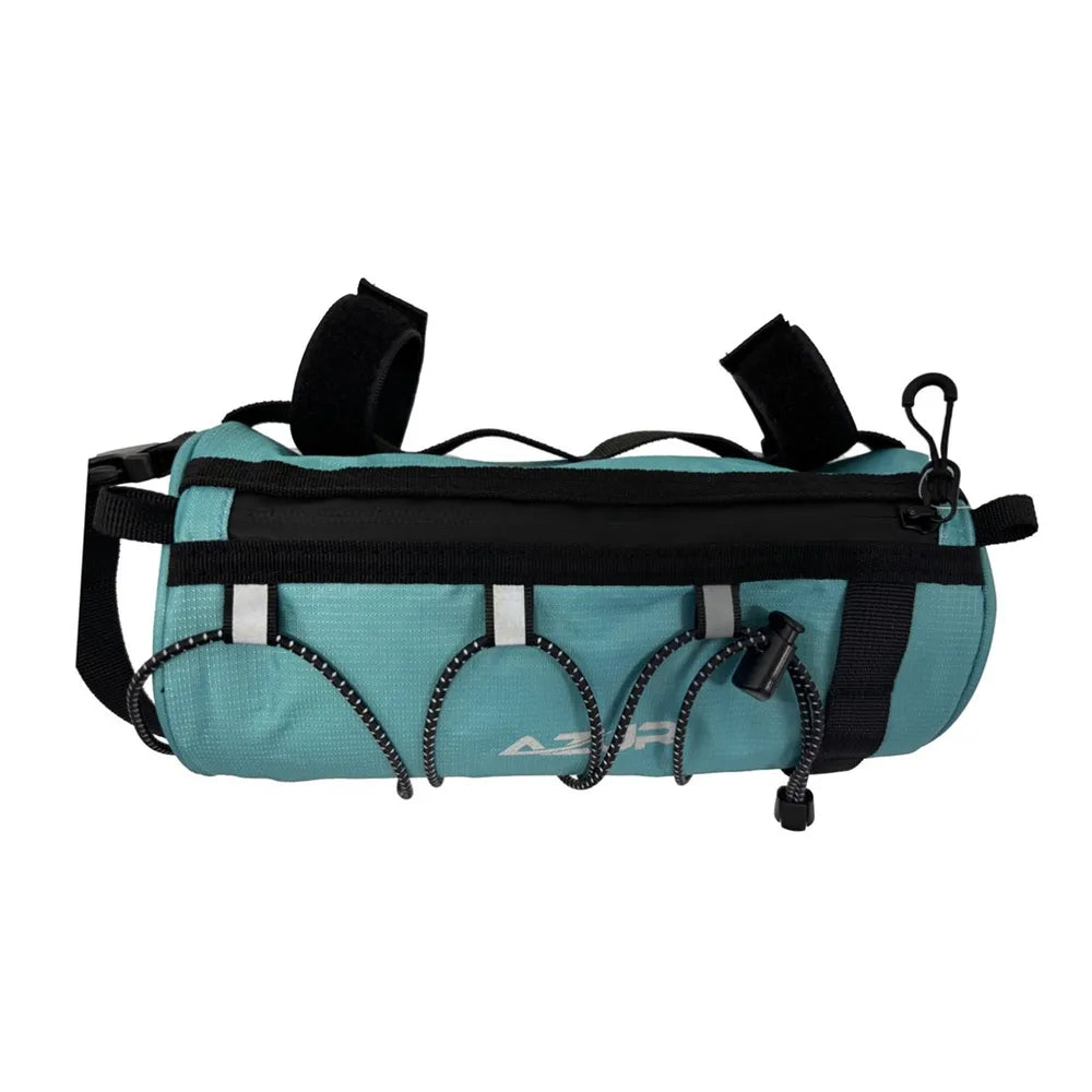 Azur Roll Handlebar Bag - Turquoise top