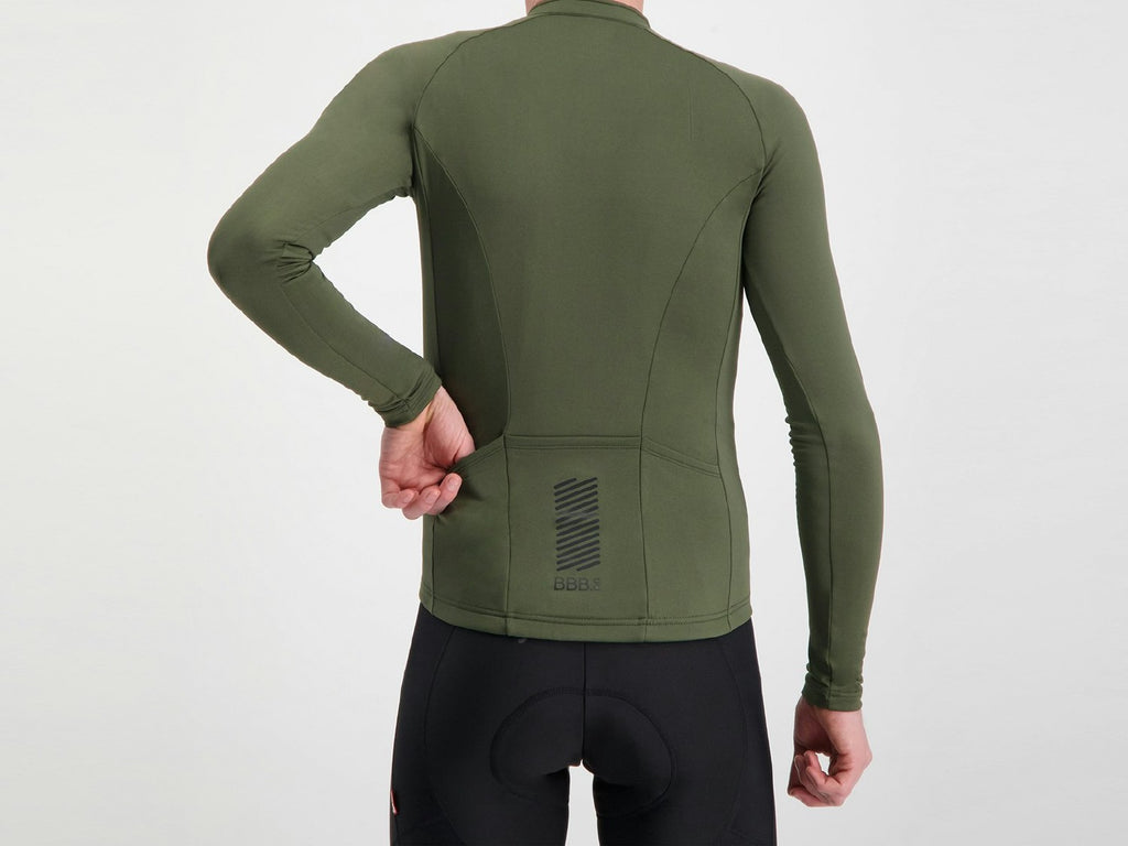 BBB Transition Long Sleeve Jersey - Olive Green on man