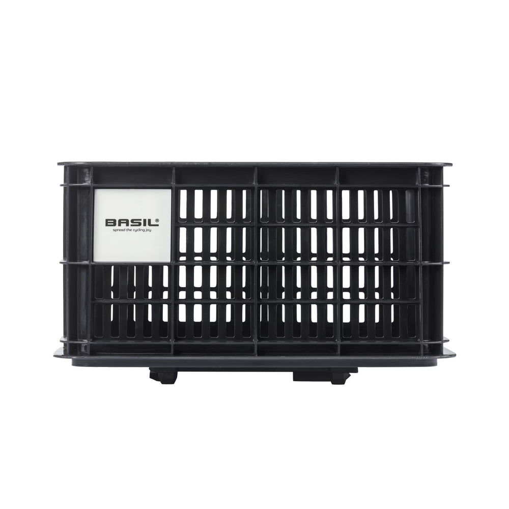 Basil Bicycle Crate MIK Small (17.5L) Black Front on