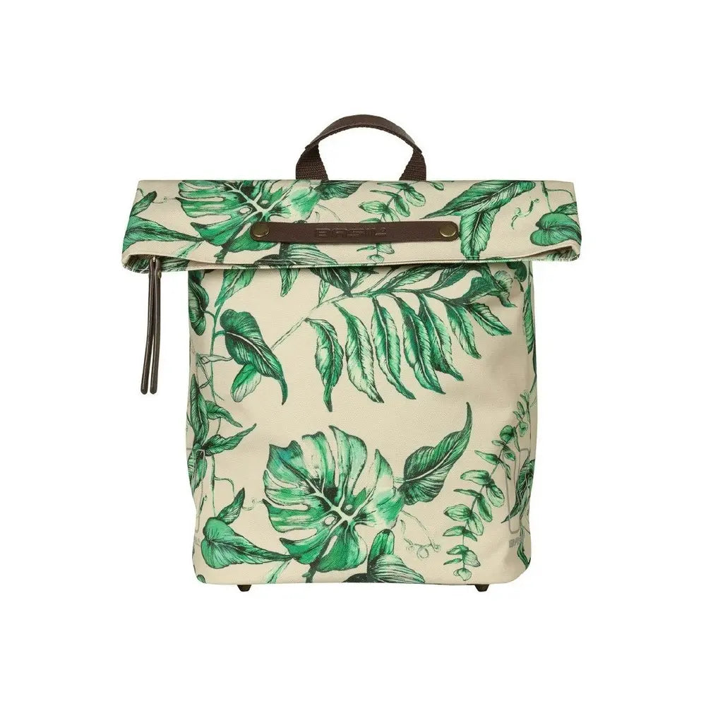 Basil Ever-Green Backpack Pannier Bag - Sandshell Beige front