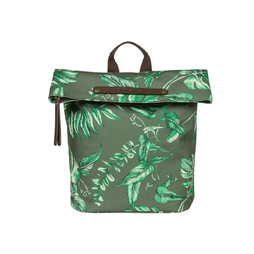 Basil Ever-Green Backpack Pannier Bag - Thyme Green front on