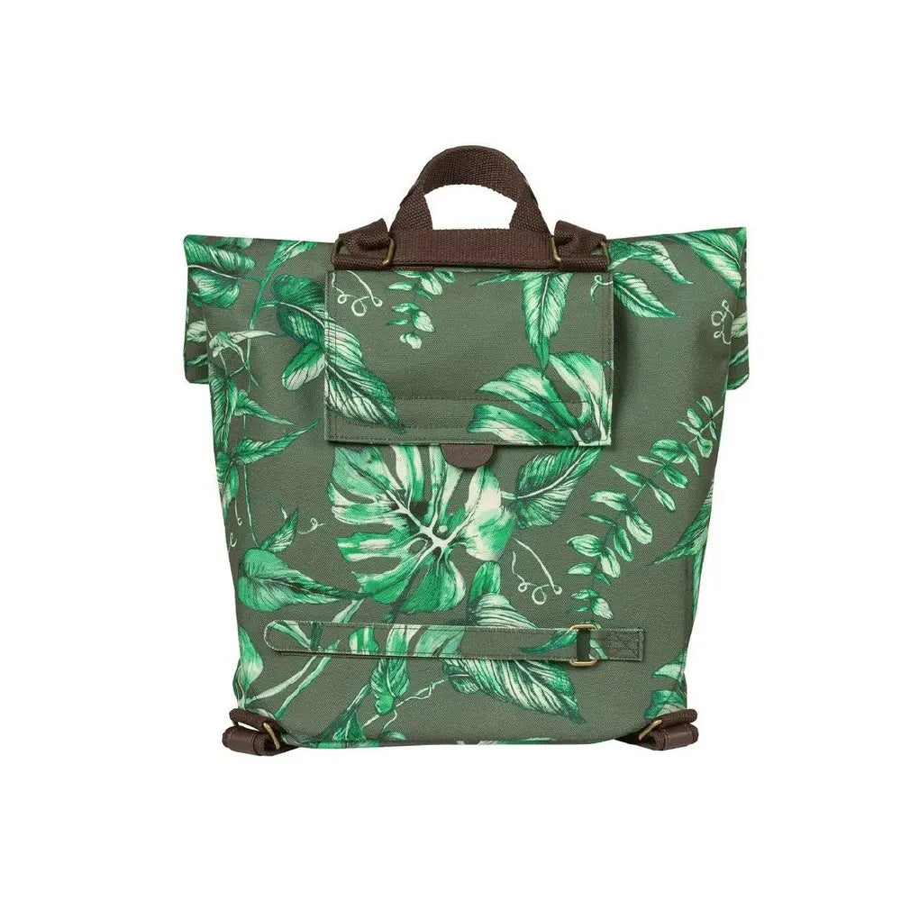 Basil Ever-Green Backpack Pannier Bag - Thyme Green clip covered