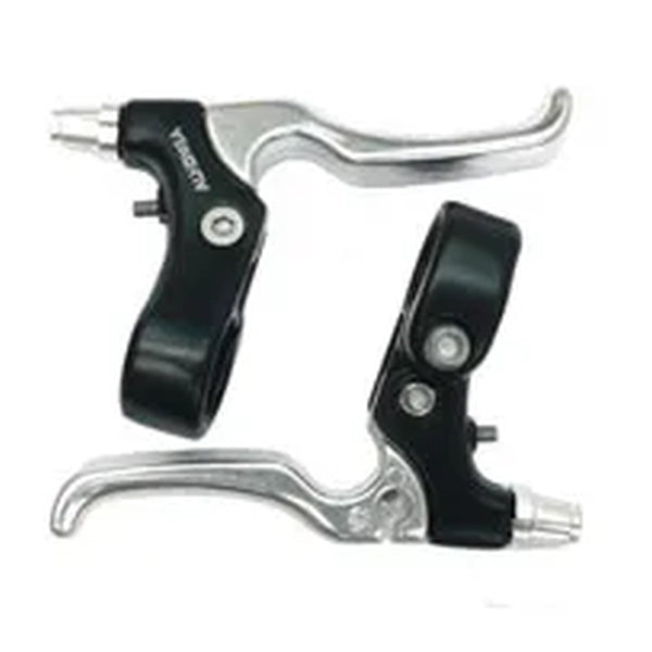 BikeLane 2 Finger Alloy Calliper Brake Levers - Black/Silver