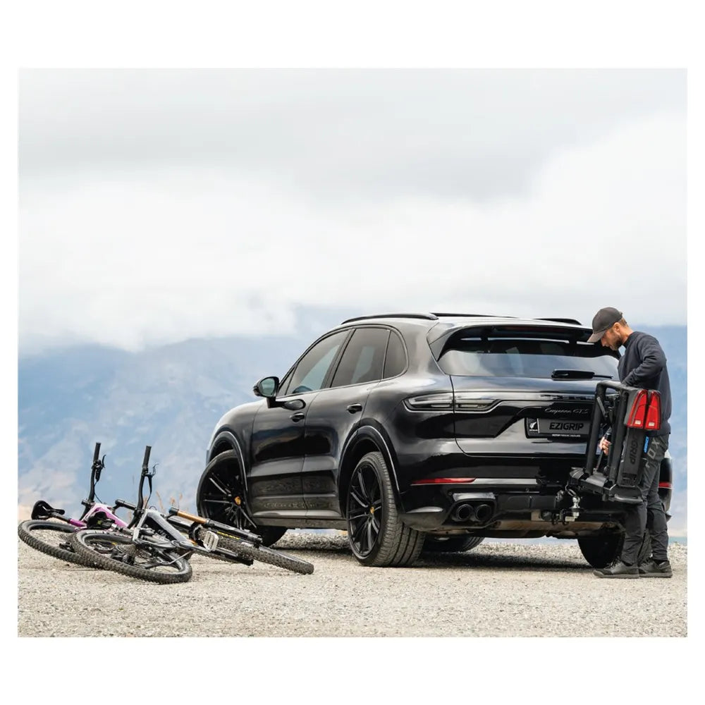 EziGrip E-Volve Electric Bike Platform Rack - Tow Ball folded midmount