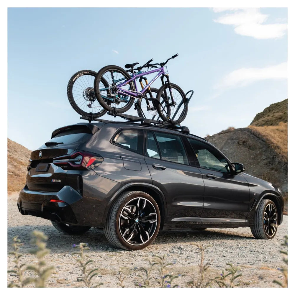 EziGrip Uplift 1 Bike Roof Rack bike mounted wide shot 2