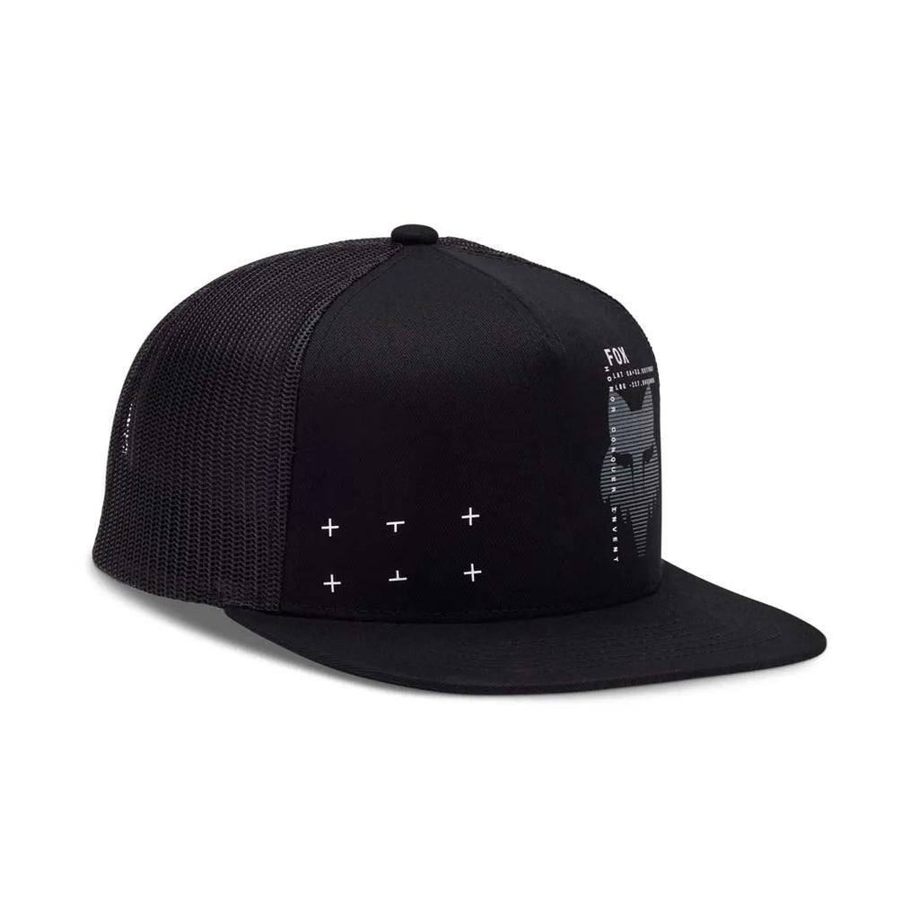 FOX Dispute Snapback Hat - Black - bikes.com.au