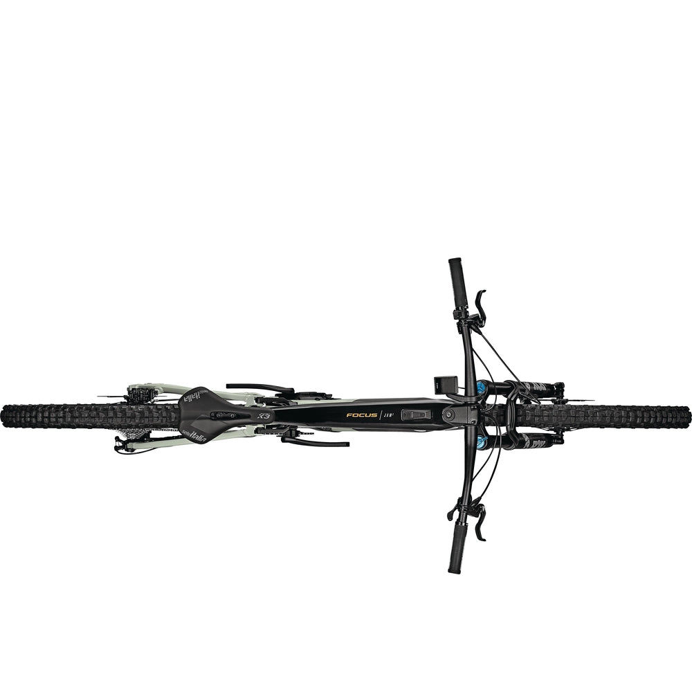 Focus JAM2 8.8 Electric Mountain Bike - Carbon Raw/Sky Grey top down