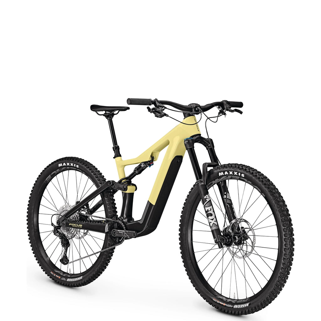 Focus JAM2 SL 8.8 Electric Mountain Bike - Limeyellow/Carbon Raw front anlge