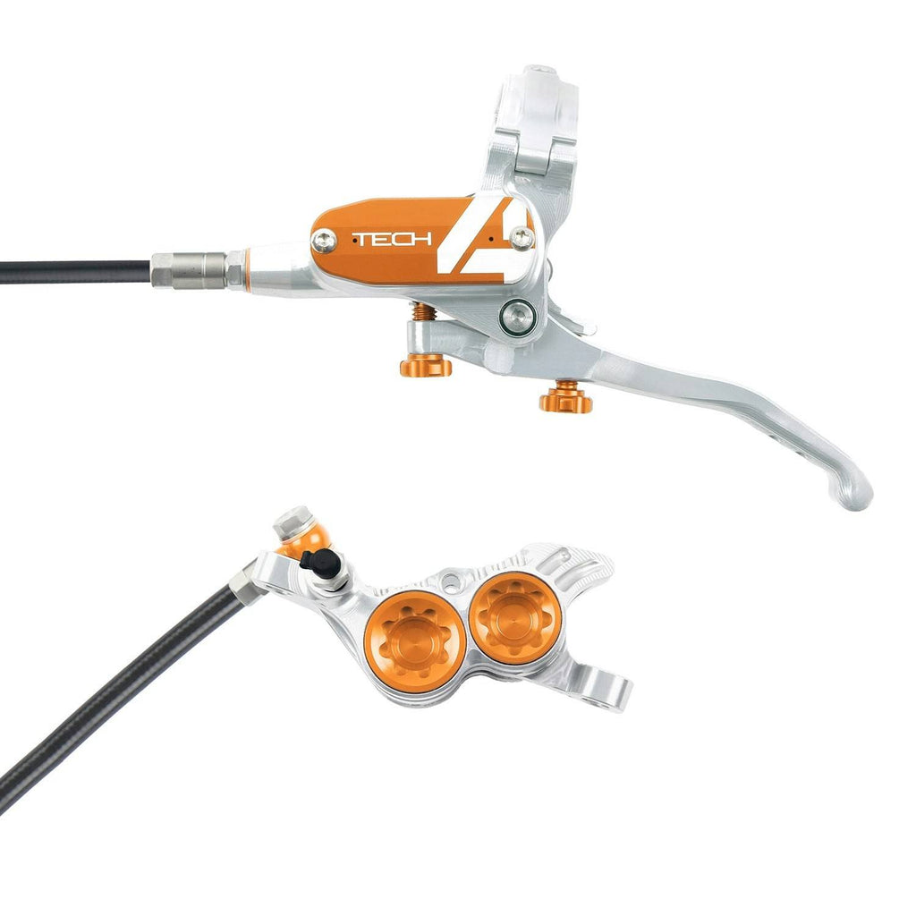 Hope Tech4 V4 Mountain Bike Brakes Silver/Orange