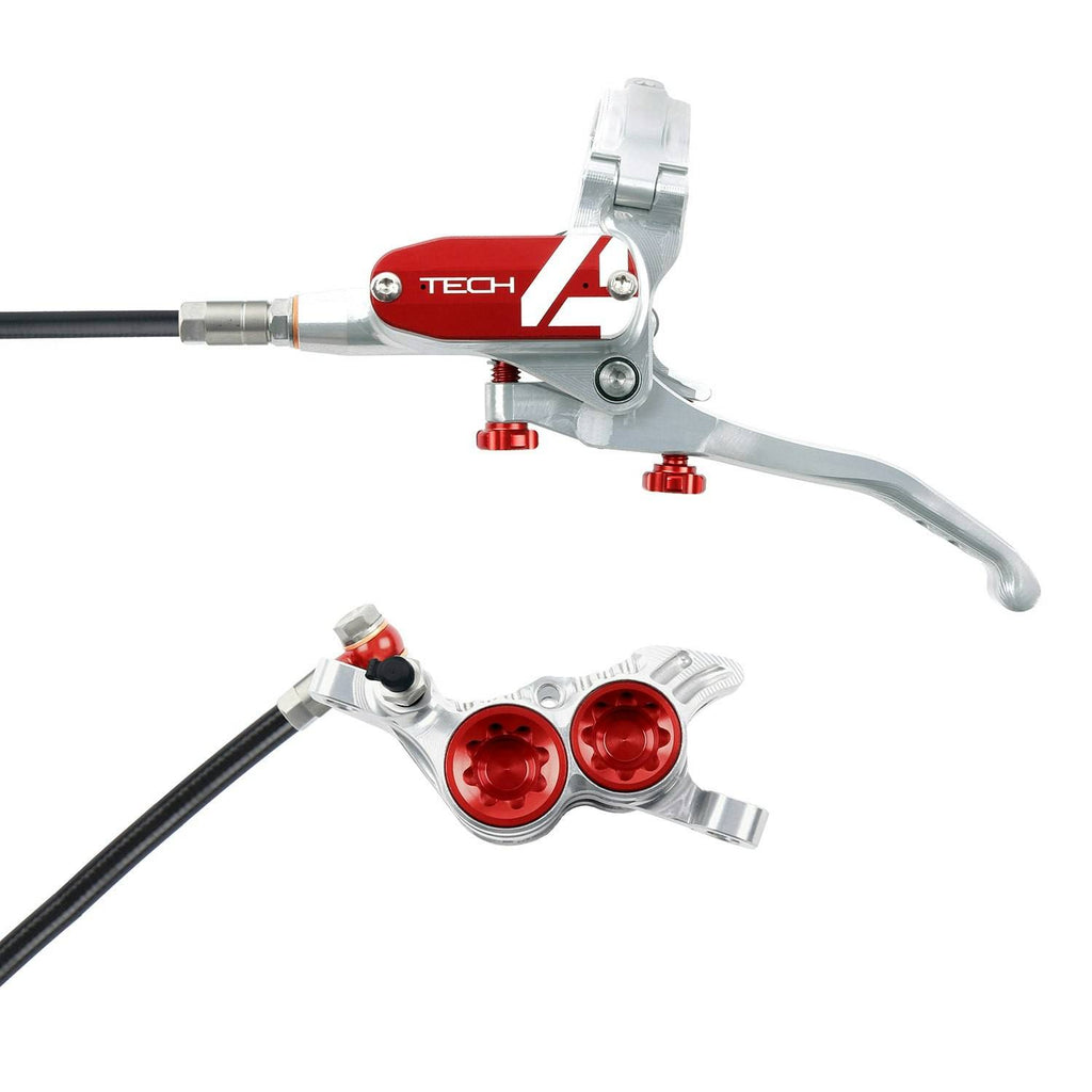 Hope Tech4 V4 Mountain Bike Brakes Silver/Red