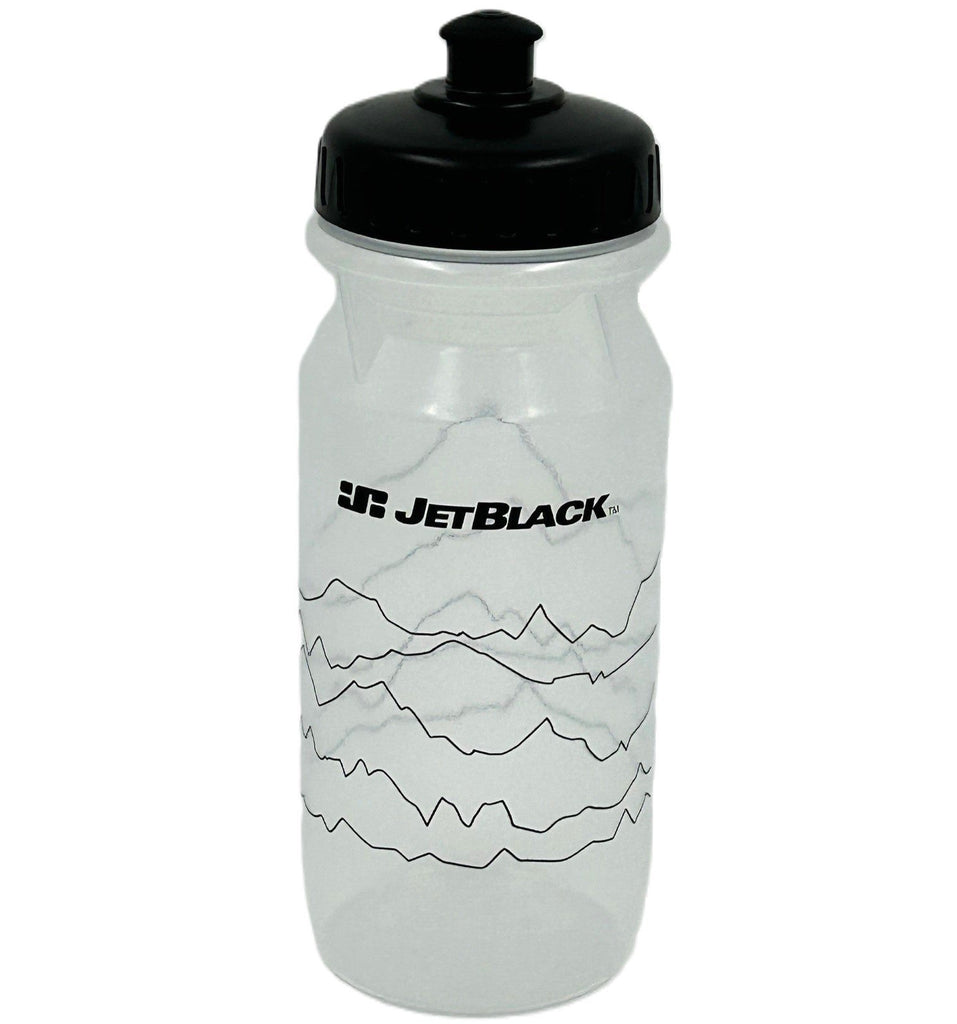 JetBlack Comp Drink Bottle 600ml - Clear w/ Black Lid | Bikes.com.au