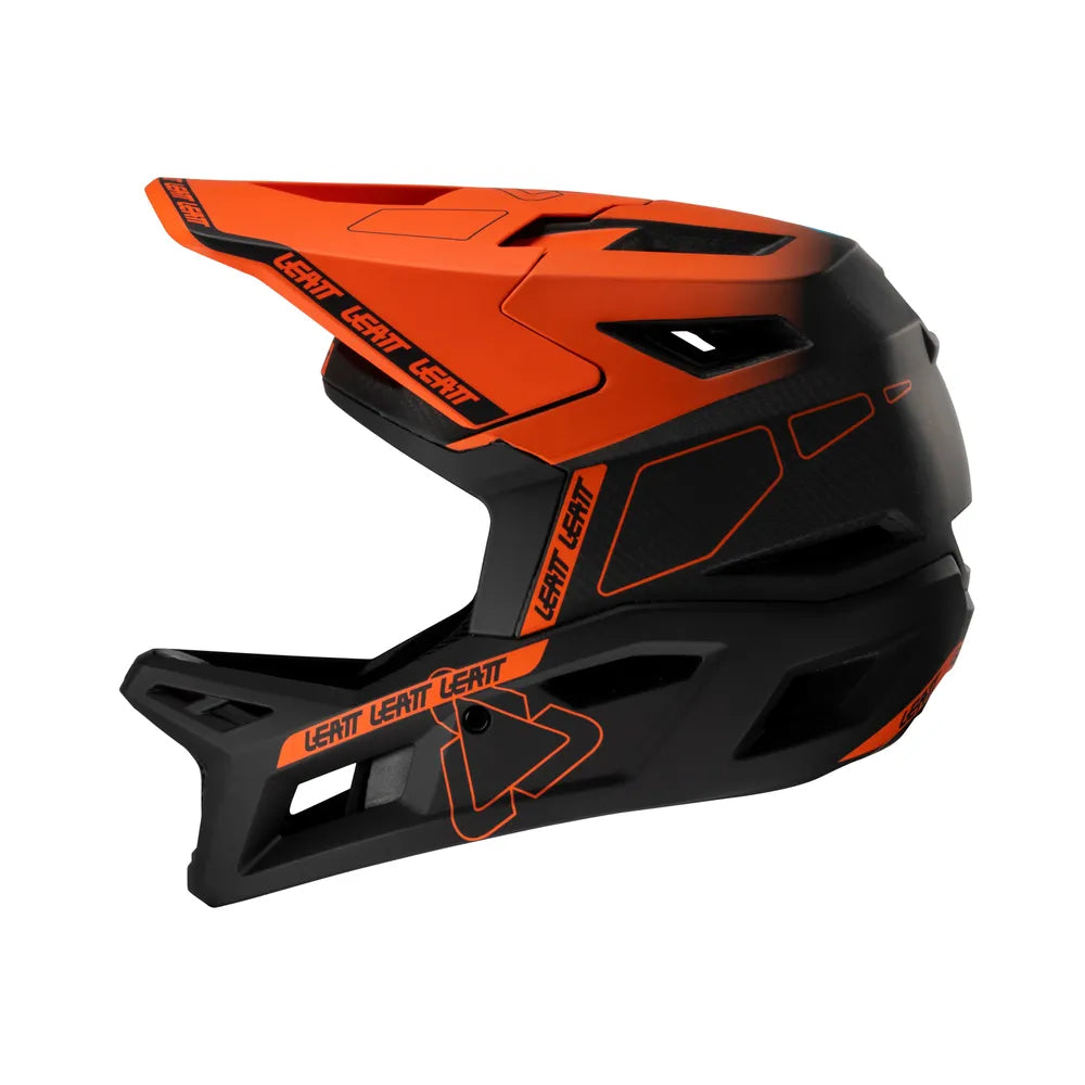 Leatt Gravity 6.0 Carbon MTB Gravity Full Face Helmet - Glow left