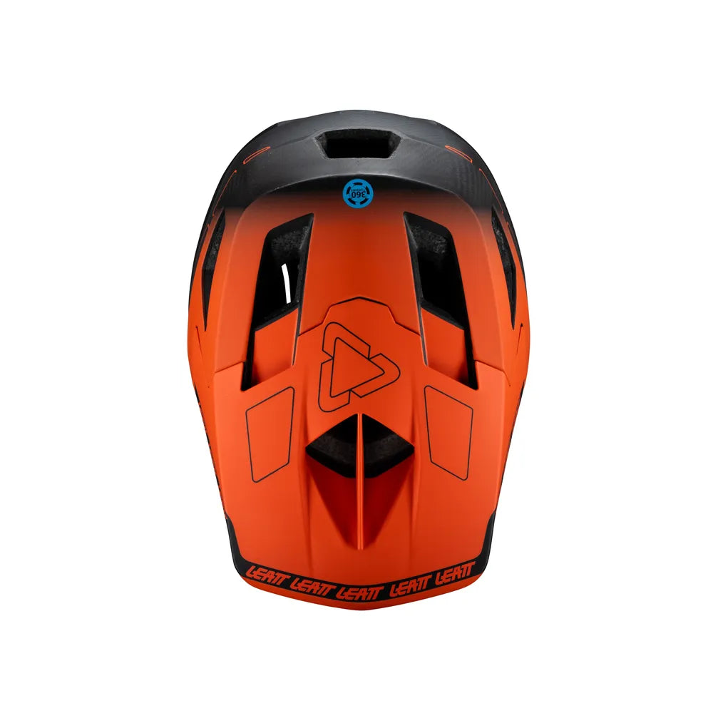 Leatt Gravity 6.0 Carbon MTB Gravity Full Face Helmet - Glow top