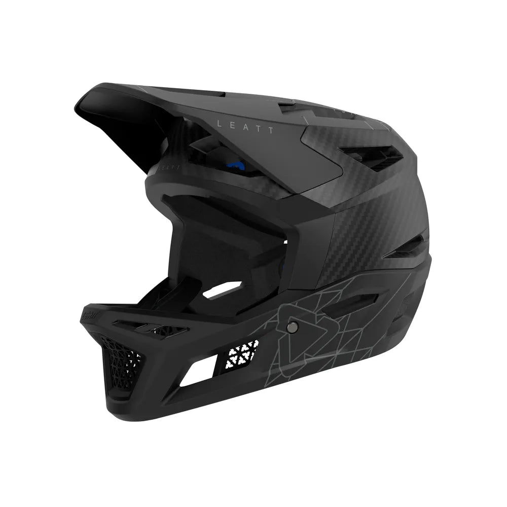 Leatt Gravity 6.0 Carbon MTB Gravity Full Face Helmet - Stealth angle left