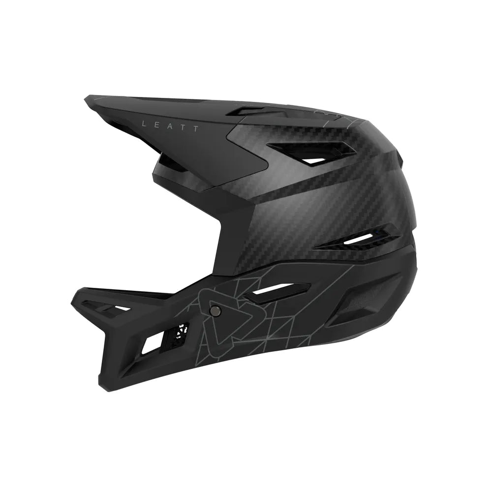Leatt Gravity 6.0 Carbon MTB Gravity Full Face Helmet - Stealth left side
