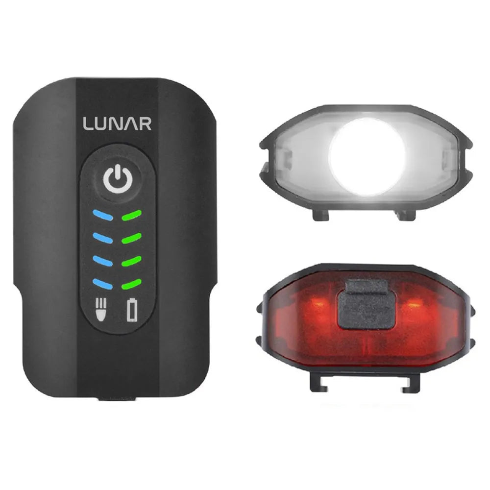 Lunar Callisto 2 in 1 600 Lumens Front and Rear Helmet Light front and back of torch