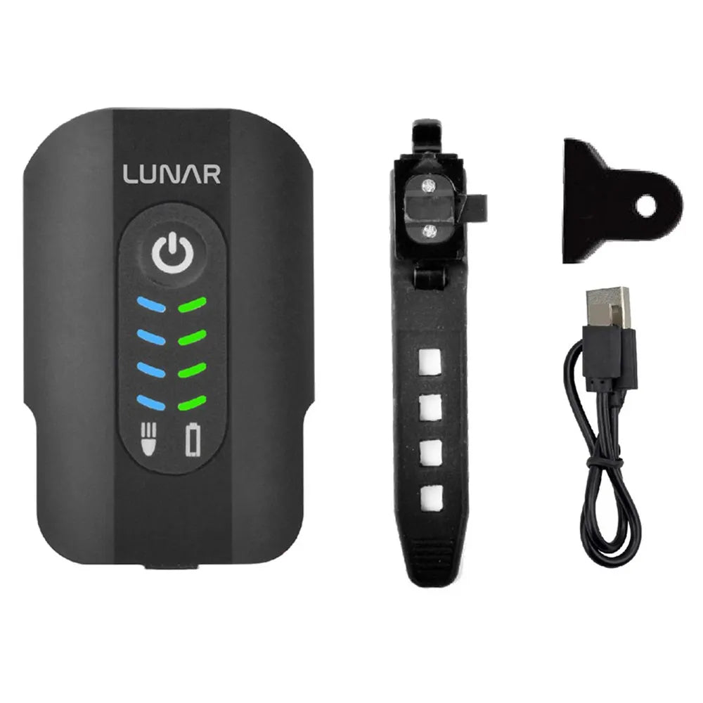 Lunar Callisto 2 in 1 600 Lumens Front and Rear Helmet Light with bike mount