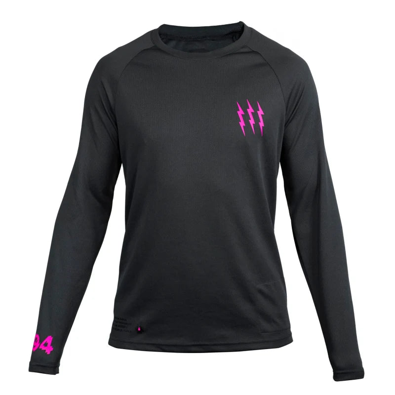 Muc-Off Riders Long Sleeve MTB Jersey - Grey Front - Bikes.com.au