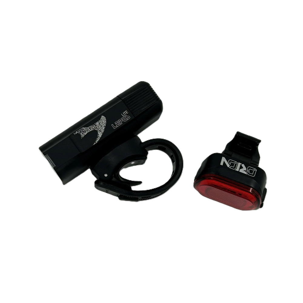 Moon Lepus Lite Front Lite 400 & Orion Rear 20/50 Lumens Bike Light Set